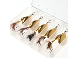 Kit 5 Iscas Spinner Bait Pesca Bass Trout
