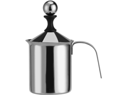 Espumador de leite manual, 400ml, aço inoxidável, para café, cappuccino, macchiato, chocolate quente (sem marca)