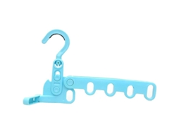 Perchero Plegable Giratorio Antideslizante Con 5 Ranuras De Abs Resistente Para Ropa, Calcetines, Baño, Dormitorio, Lavandería, Azul