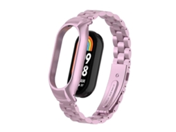 Caixa Metálica Integrada + Pulseira De Três Contas Para Xiaomi Mi Band 8