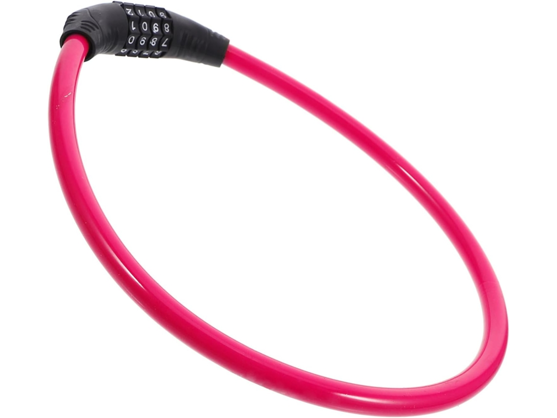 Cadeado De Bicicleta Com Corrente Em Aço Rosa E Abs, Multifuncional