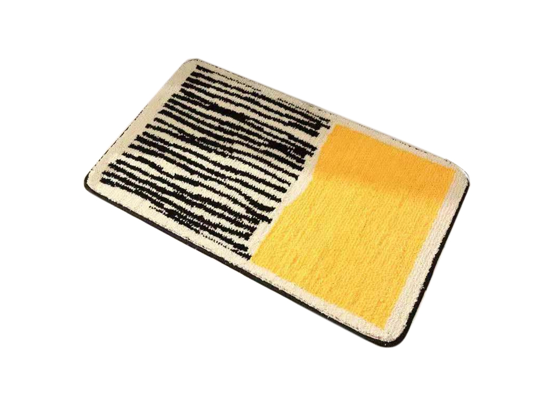 2026 alfombra Rectangular Antideslizante Espesificada Absorbente Lavable para Entrada Amarilla 40x60cm