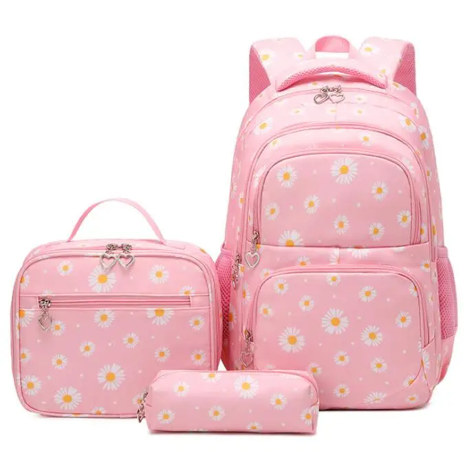 Conjunto Escolar 3 Peças, Juvenil, Impermeável Com Mochila E Estojo Para Livros