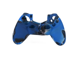 Capa de Silicone para Controle PS4 com grip azul camuflado EOOCOO