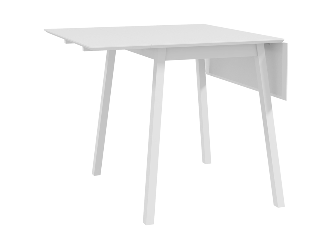 Mesa Quadrada 75cm Madeira 2 Pessoas Branca