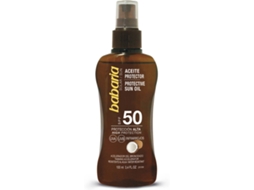Protetor Solar BABARIA Óleo Côco SPF 50 Tamanho de Viagem (100 ml)