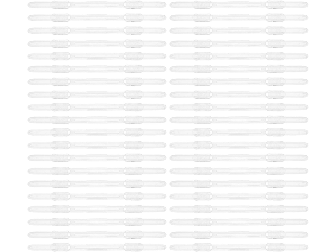 100 Unidades De Tiras Plásticas Transparentes Encadernação Documentos, Clipes De Escritório Com Furo Duplo