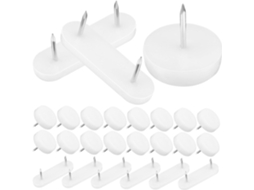Tehaux Protetores De Pés E Calços Deslizantes Para Móveis, Em Plástico E Ferro, Formato Oval