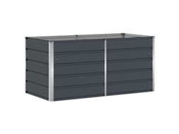 Conjunto 1 Vaso De Jardim Vidaxl Antracite Aço (160 X 80 X 75 Cm)