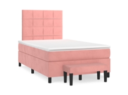 Box Spring Bed, Box Spring Beds Vidaxl Cor-de-rosa Veludo (120 X 200 Cm)
