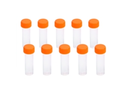 10 Peças De Tubos De Prova Plástica Congelada De 5ml Frascos Com Tampa Rosca E Juntas De Silicone Para Laboratório