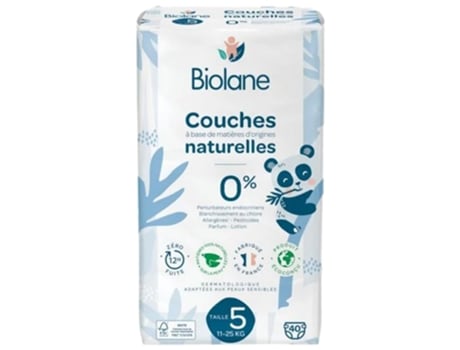 Fralda Natural 40 Tamanho 5 11-25 kg BIOLANE