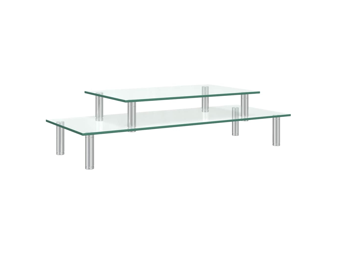 Suporte Para Monitor Vidaxl Transparente (39 X 24 X 6.6 Cm)