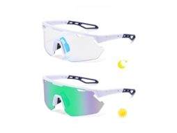 Óculos de Sol para Ciclismo, Óculos de Sol Fotocromáticos para Homens e Mulheres, Proteção Uv, 1 Unidade Verde Claro SIURN