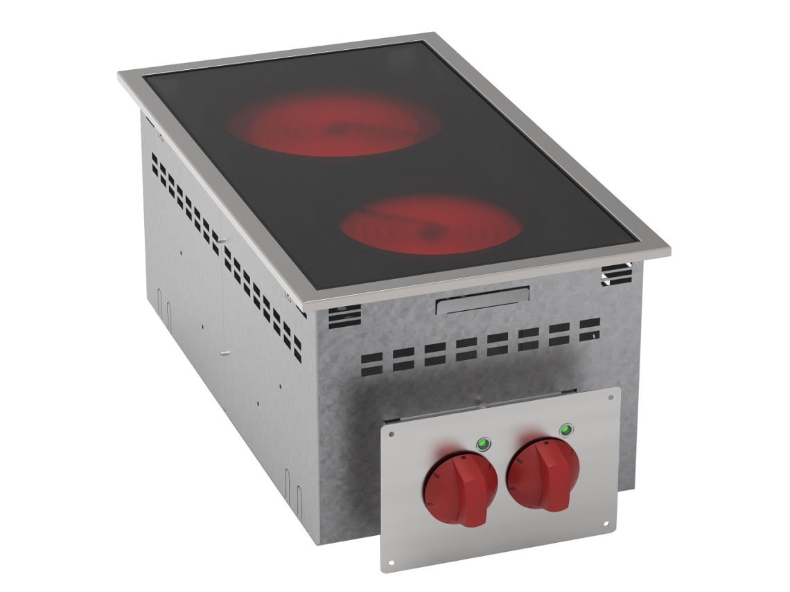 Fogões A Gás Drop In 2 Zonas Quentes 350x600x210 Mm 4300 W 230/1v 12700631 Eurast