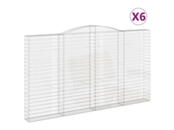 Gabion Basket, Gabion Baskets Vidaxl Prateado Ferro (400 X 30 X 220/240 Cm)