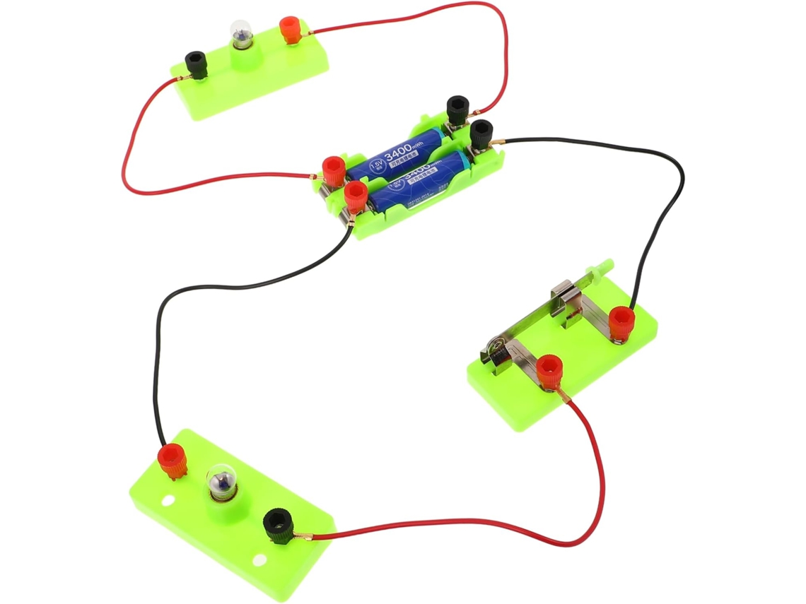 Kit de Construção Circuitos Elétricos para Meninos e Meninas com Componentes Experimentos Física CHABERLU