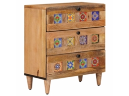 Vidaxl Armário De Cabeceira Com Gaveta Natural 50 X 33 X 62 Cm
