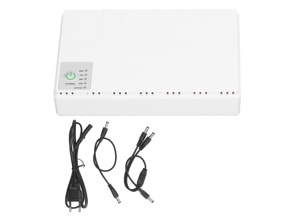 Fonte de energia ininterrupta mini UPS 5v 9v 12v saída USB 2a para câmeras, roteadores, plugue EU S/MARCA
