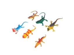 Mali conjunto de 6 Estatuetas de Lagartos Realistas Pvc Brinquedos Educativos para Crianças
