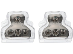 Conjunto de 2 divisores de áudio automotivos de 3 vias Na Cor Preta.