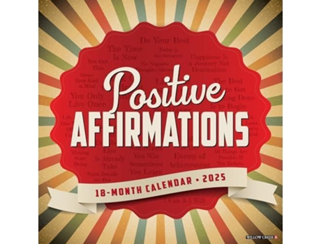 Livro Positive Affirmations 2025 12 X 12 Wall Calendar de Willow Creek Press (Inglês)