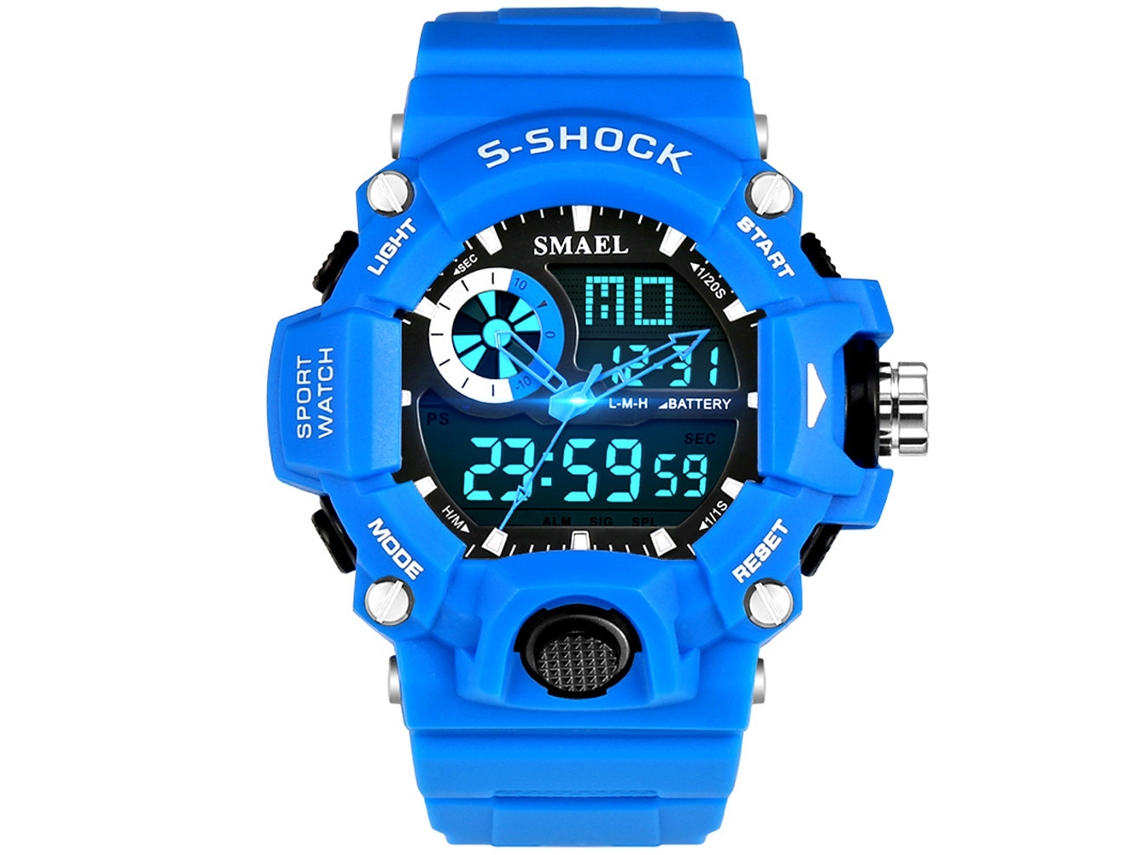 Reloj Electrónico Deportivo Resistente Al Agua Para Adolescentes Estudiantes Led Azul