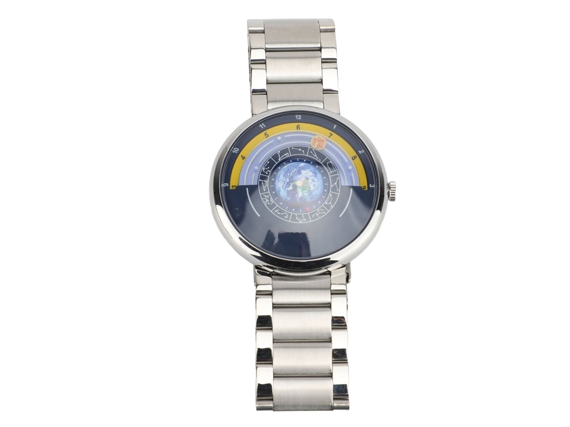 Relógio de Quartzo Starry Sky para Homem com Pulseira de Aço Inoxidável S/MARCA