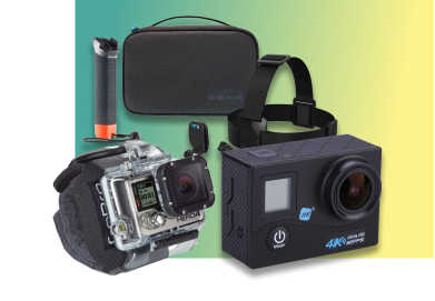 Até 50% desconto direto - numa seleção de Action Cams e Acessórios