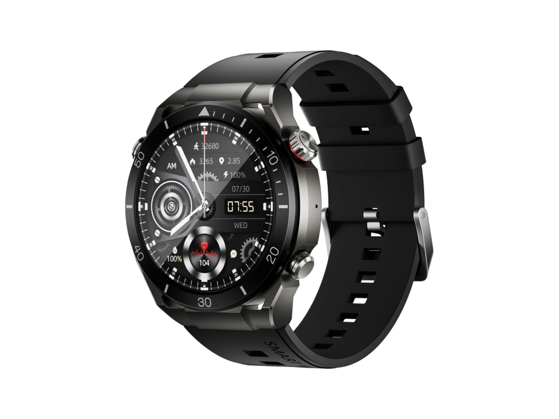 (preto) Smartwatch Esportivo À Prova D'água Ip67 De 1,43 Polegadas Com Pulseira Em Silicone