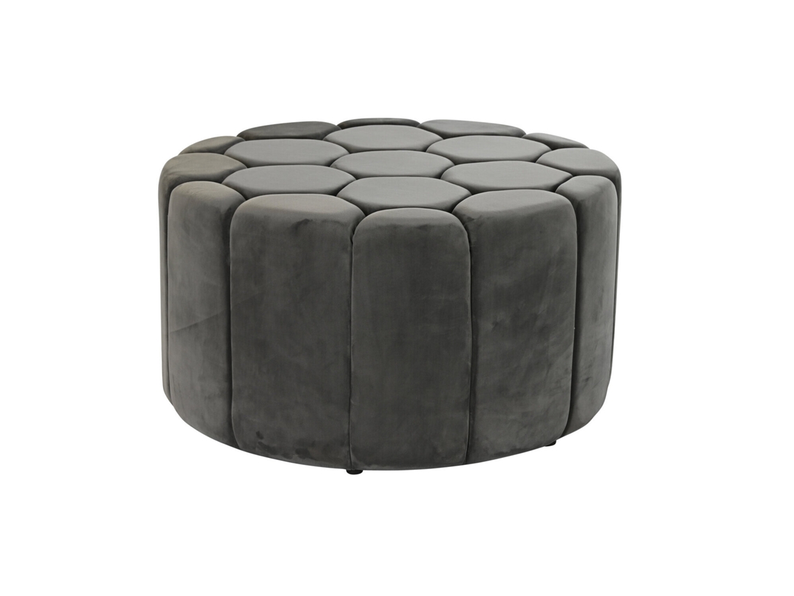 Apoio para os Pés em Mdf Cinza com Poliéster ALEXANDRA HOUSE LIVING (85x85x48cm)