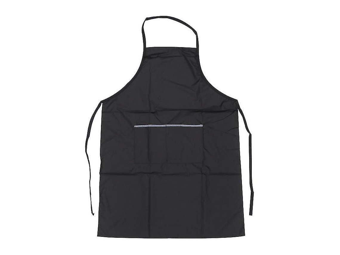 2026 delantal Impermeável para Salão de Beleza com Bolsos Grandes Material Poliéster Cor Preta Borda do Bolso Aleatória