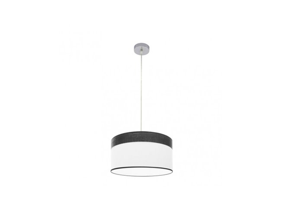 Pingente Cloe 1xe27 Cromo/madeira Branco Preto Regx40x40 Cm Fabrilamp