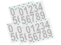 Frcolor 5-folhas De Adesivos Numéricos Vinil Branco Autoadesivos E Resistentes Lixeiras Quadros Endereços