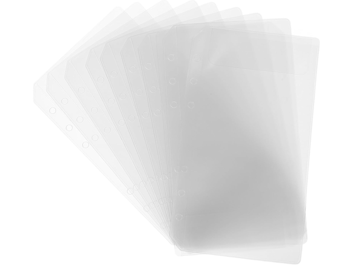 Envelopes transparentes Sosoport tamanho A5, pacote com 10 unidades, com dobra dupla para documentos e contas.