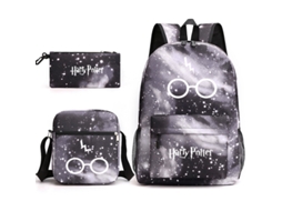 Conjunto Escolar 3 Peças Com Mochila, Estojo E Bolsa De Ombro