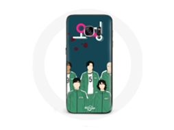 Capa para Samsung Galaxy S6 Edge Squid Game Anexar personagens arte