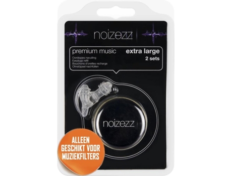 Tampões Auditivos de Recarga Extra Grandes NOIZEZZ Premium Music Entregues Sem Filtros