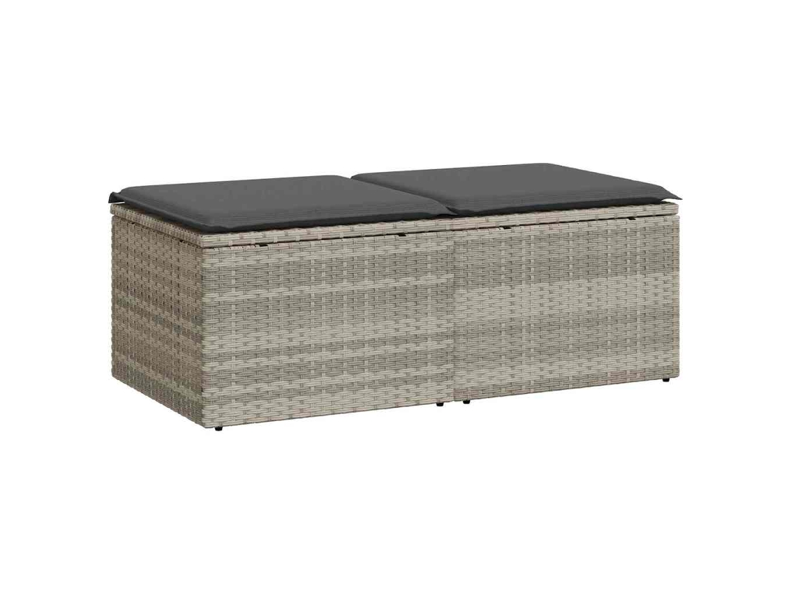 Conjunto de 2 Sofás de Jardim com Almofadões Acácia e Vime Pe MAISON EXCLUSIVE