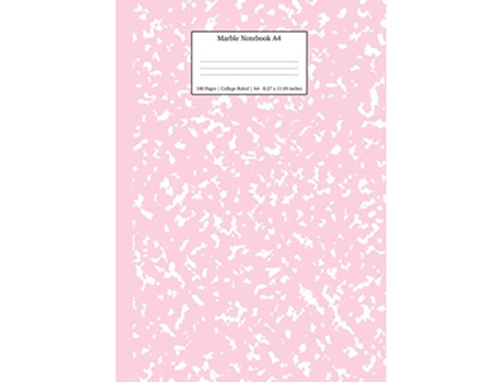 Livro Marble Notebook A4 Pastel Pink College Ruled Journal Pastel Stationery Notebooks A4 de Young Dreamers Press (Inglês)
