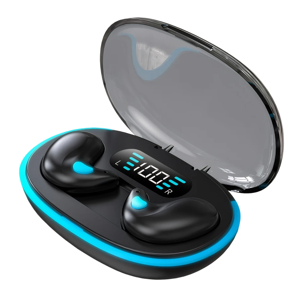 (preto) Fones De Ouvido Estéreo Compatíveis Com Bluetooth 5.3, Fones De Ouvido Invisíveis Para Dormir