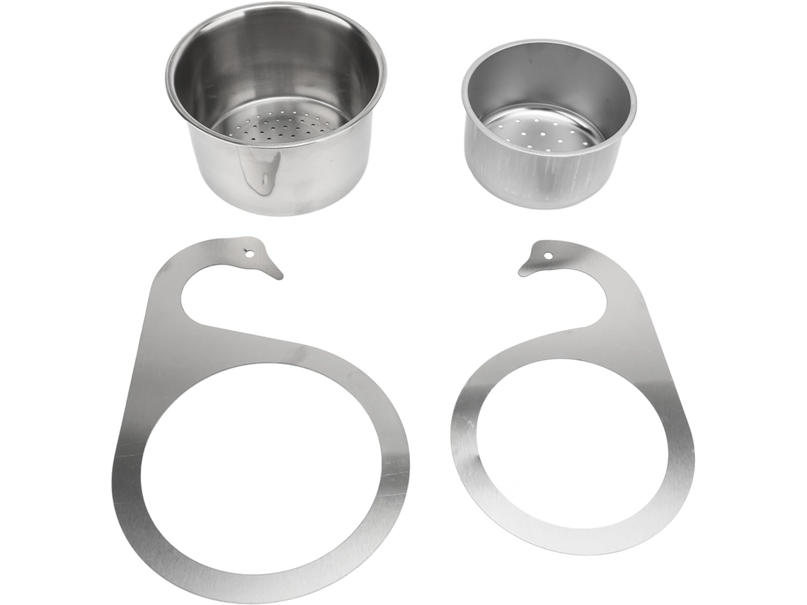 Conjunto De 2 Cestos Ralo Pia Em Aço Inoxidável Com Suportes Para