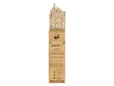 Conjunto de 50 canudos BAMBOO descartáveis Pandoo