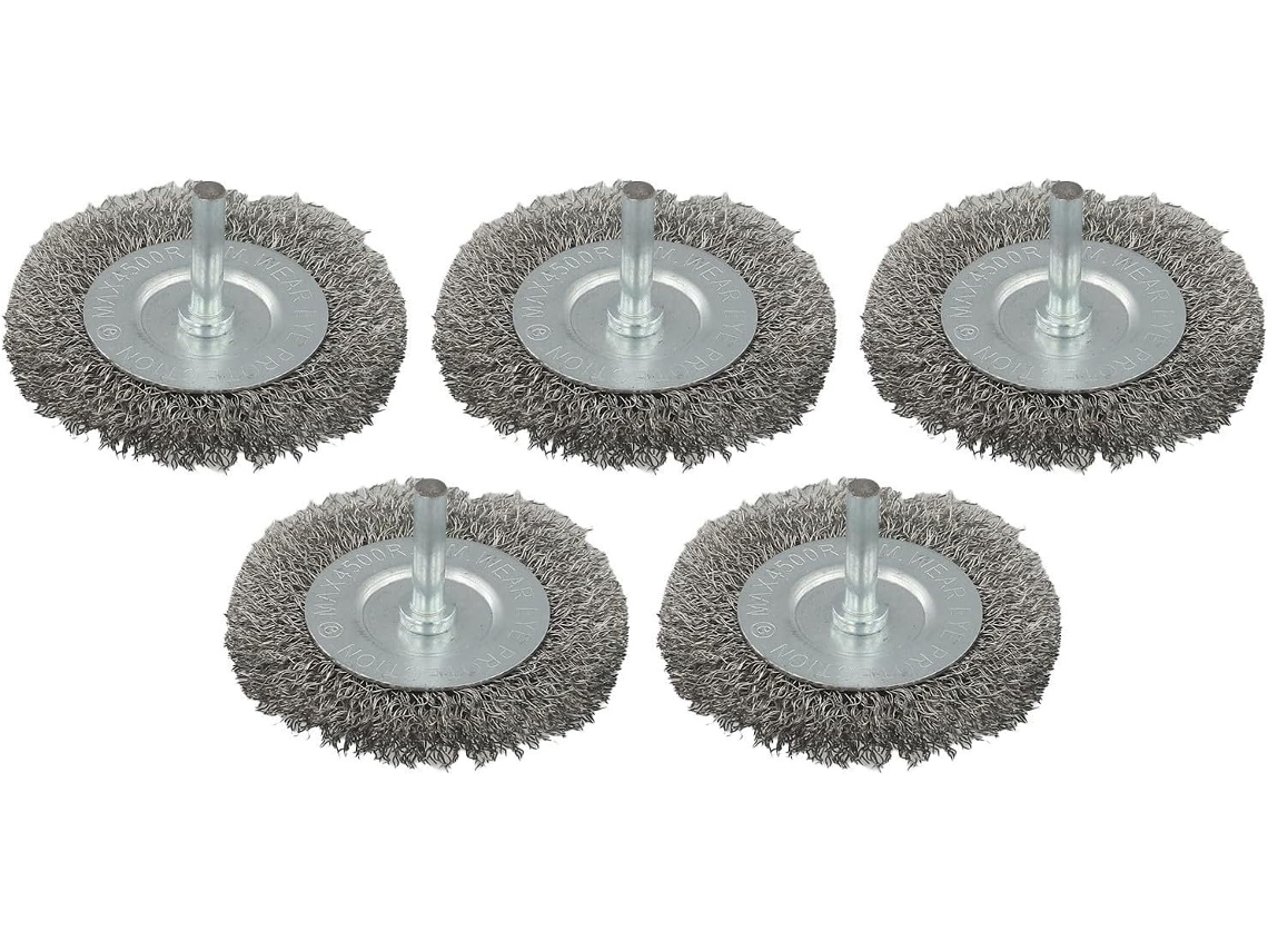 Conjunto De 5 Escovas Aço Carbono 0,3 Mm Para Furadeira 3 Polegadas,