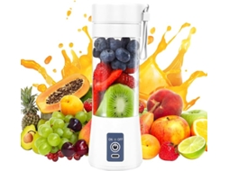 Liquidificador Portátil Para Batidos E Vitaminas, Mini Liquidificador De 380 Ml Com 6 Lâminas Em Aço Inoxidável, Recarregável Tipo C