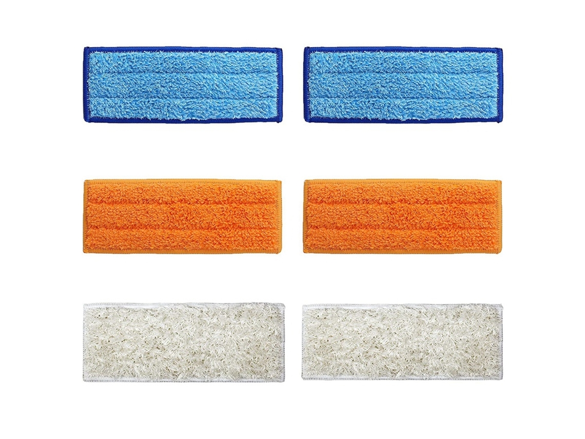 Kit de substituição de panos de limpeza laváveis para Irobot Braava Jet 200 Series 240 241 245 250 com 2 molhados 2 secos 2 úmidos