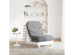 Vidaxl Sofá-cama Futon Com Colchão 70x206x11 Cm Pinho Maciço Branco