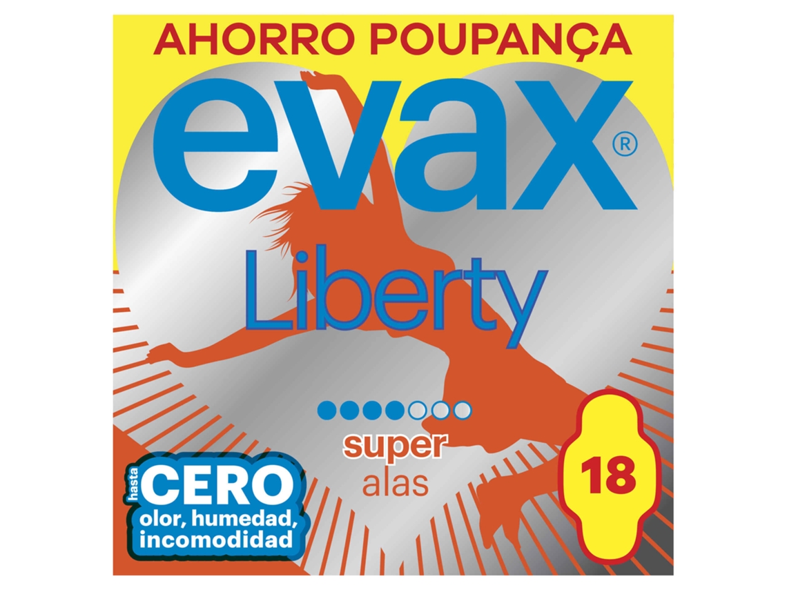 Pensos Higiénicos Liberty Super com Abas Evax