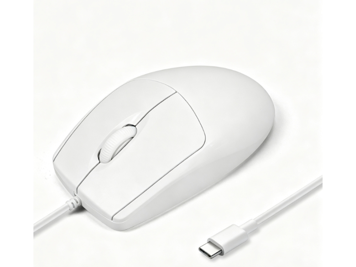 Rato Com Fio Usb Tipo-c, Plug And Play, Compatível Com Computadores, Tablets E Telemóveis