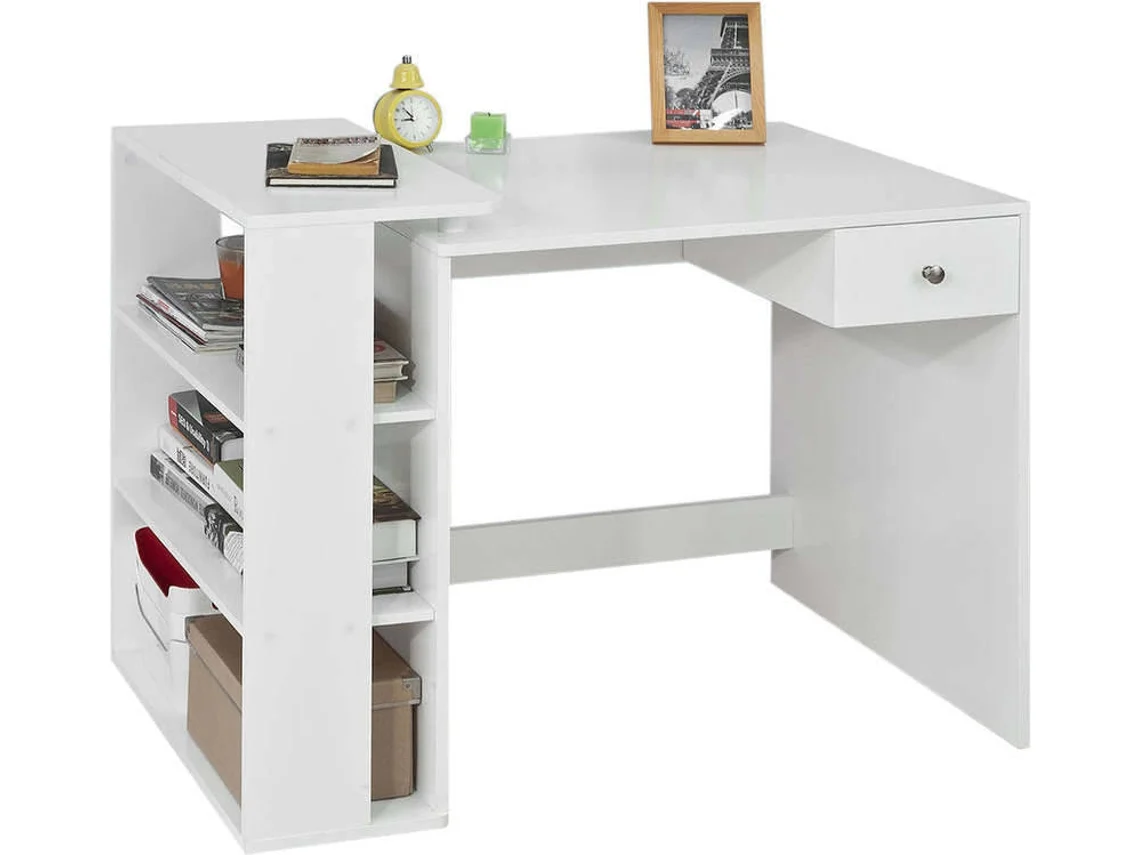 Secretária SOBUY (Branco - MDF - 101x60 x76cm )